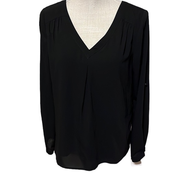 41 Hawthorn black blouse long sleeves. Sz Sm - Picture 1 of 9